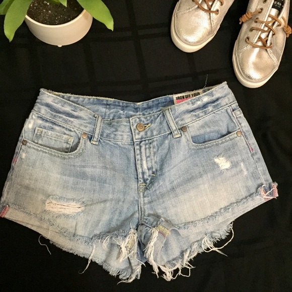 PINK Victoria's Secret Pants - PINK Victoria's Secret Denim Cutoff Shorts Sz 0 25